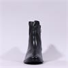 Paul Green Western Block Heel Ankle Boot - Black Soft Leather